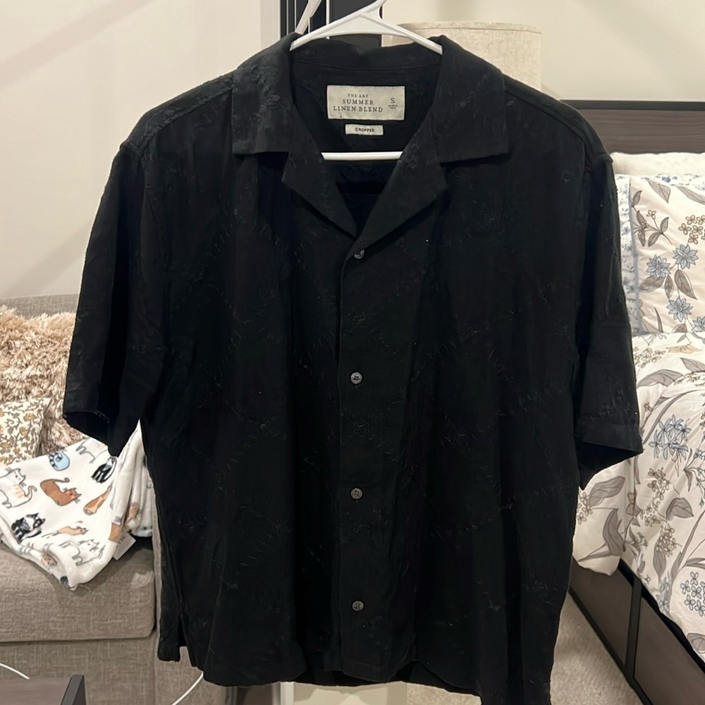 Abercrombie Black linen shirt